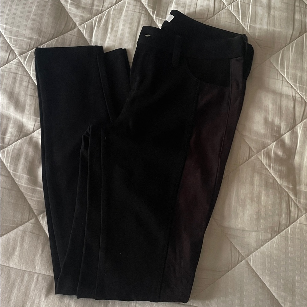 Kensie Black Skinny Pants with side suede detail